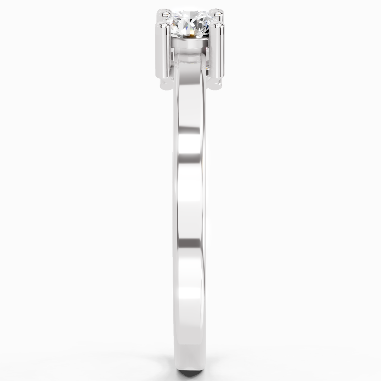 0.62 Carat Round Three Stone Ring