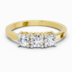 0.62 Carat Round Three Stone Ring