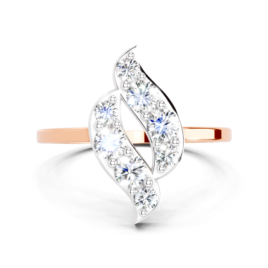 0.62 Carat Round Three Stone Ring