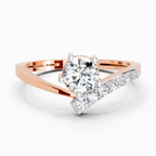 0.61 Carat Twist Bypass Diamond Ring