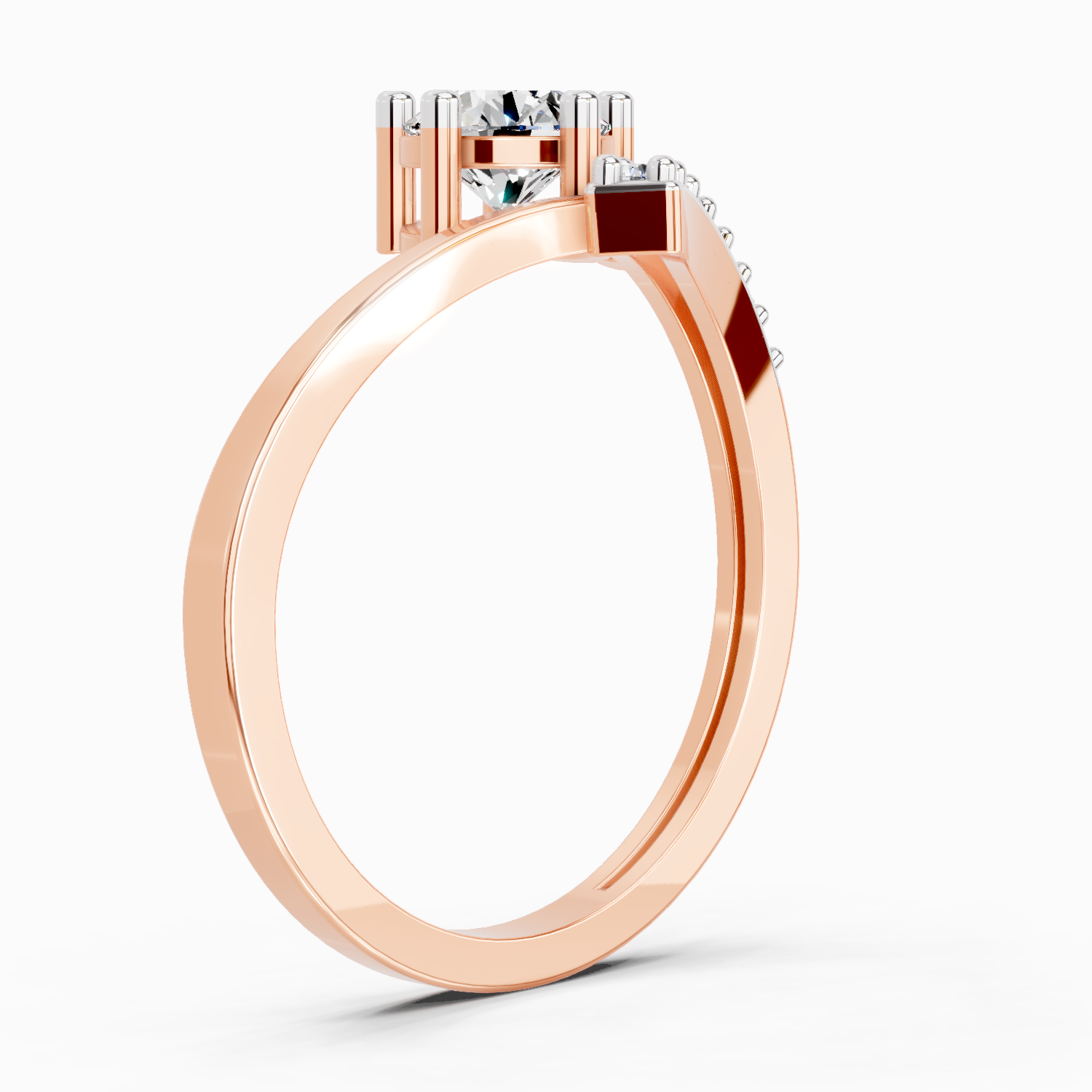 0.61 Carat Twist Bypass Diamond Ring