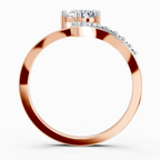 0.61 Carat Twist Bypass Diamond Ring