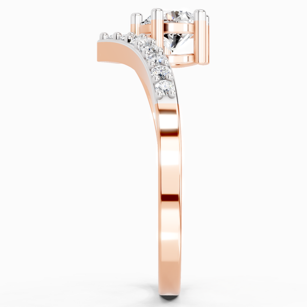 0.61 Carat Twist Bypass Diamond Ring
