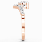 0.61 Carat Twist Bypass Diamond Ring