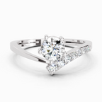 0.61 Carat Twist Bypass Diamond Ring