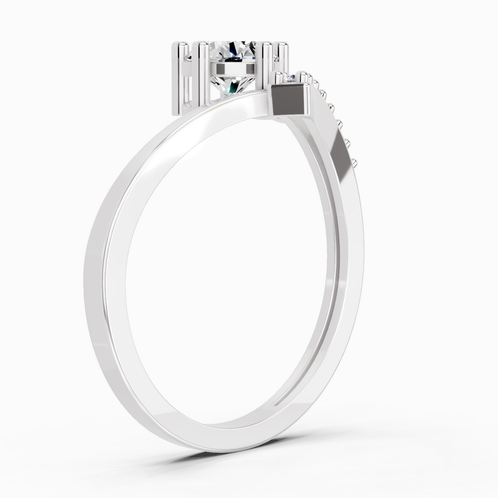 0.61 Carat Twist Bypass Diamond Ring