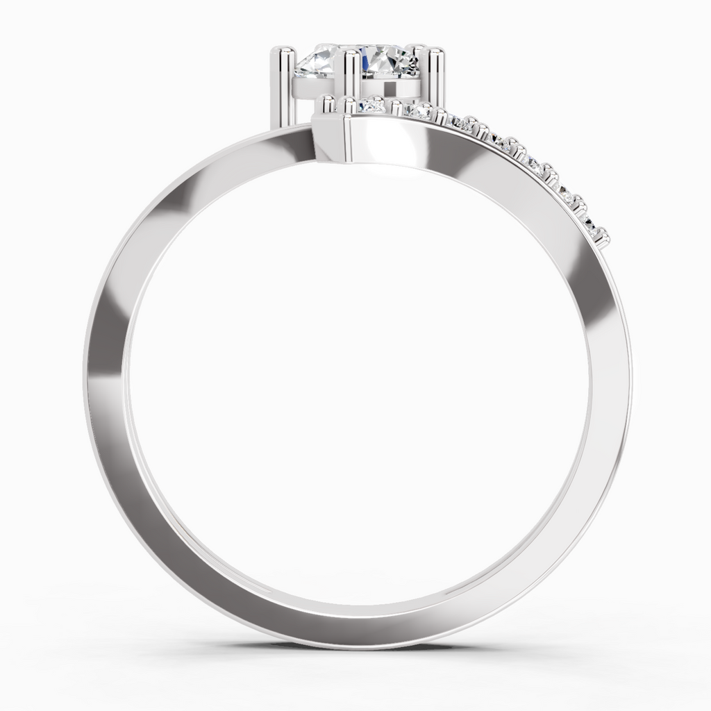 0.61 Carat Twist Bypass Diamond Ring
