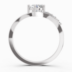 0.61 Carat Twist Bypass Diamond Ring