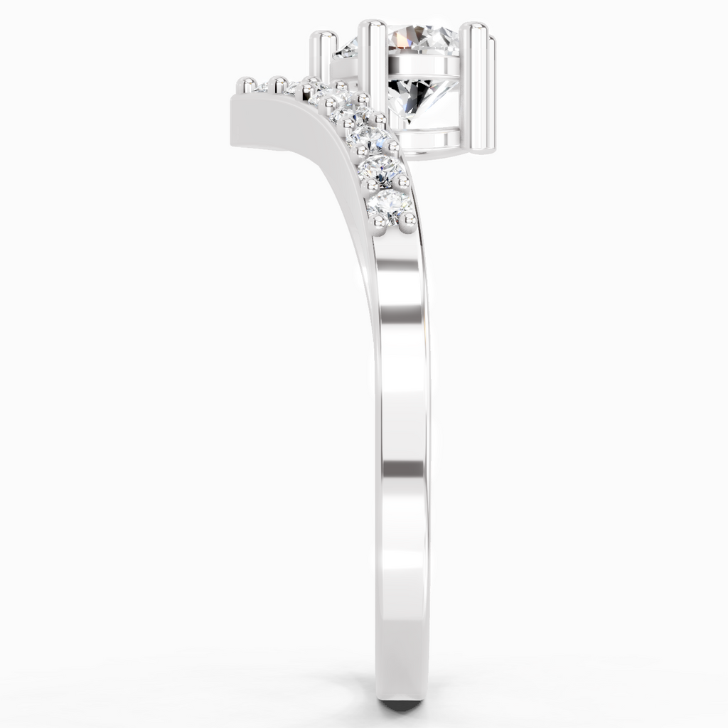 0.61 Carat Twist Bypass Diamond Ring