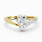 0.61 Carat Twist Bypass Diamond Ring