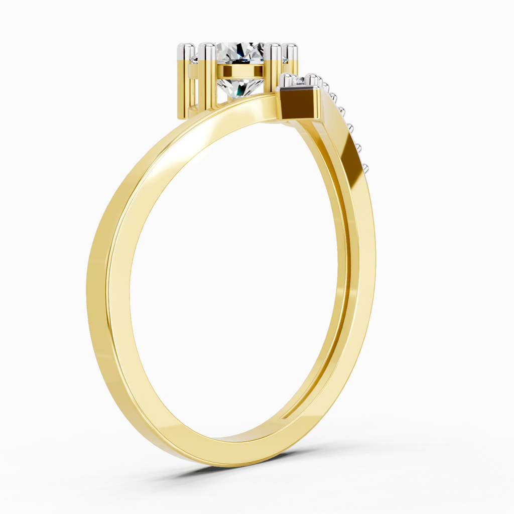 0.61 Carat Twist Bypass Diamond Ring