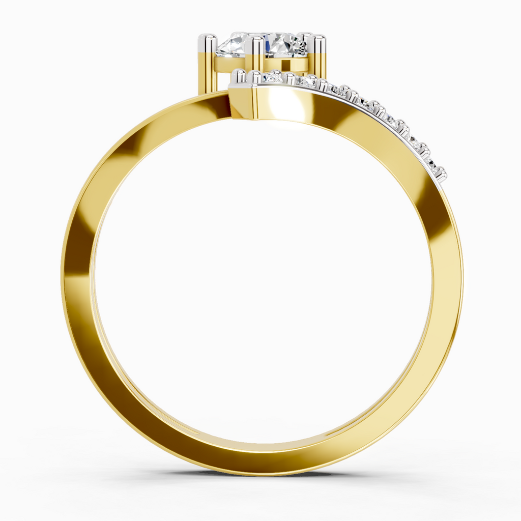 0.61 Carat Twist Bypass Diamond Ring