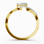 0.61 Carat Twist Bypass Diamond Ring