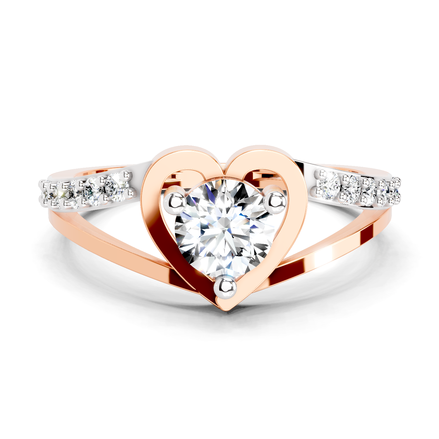 0.61 Carat Twist Bypass Diamond Ring
