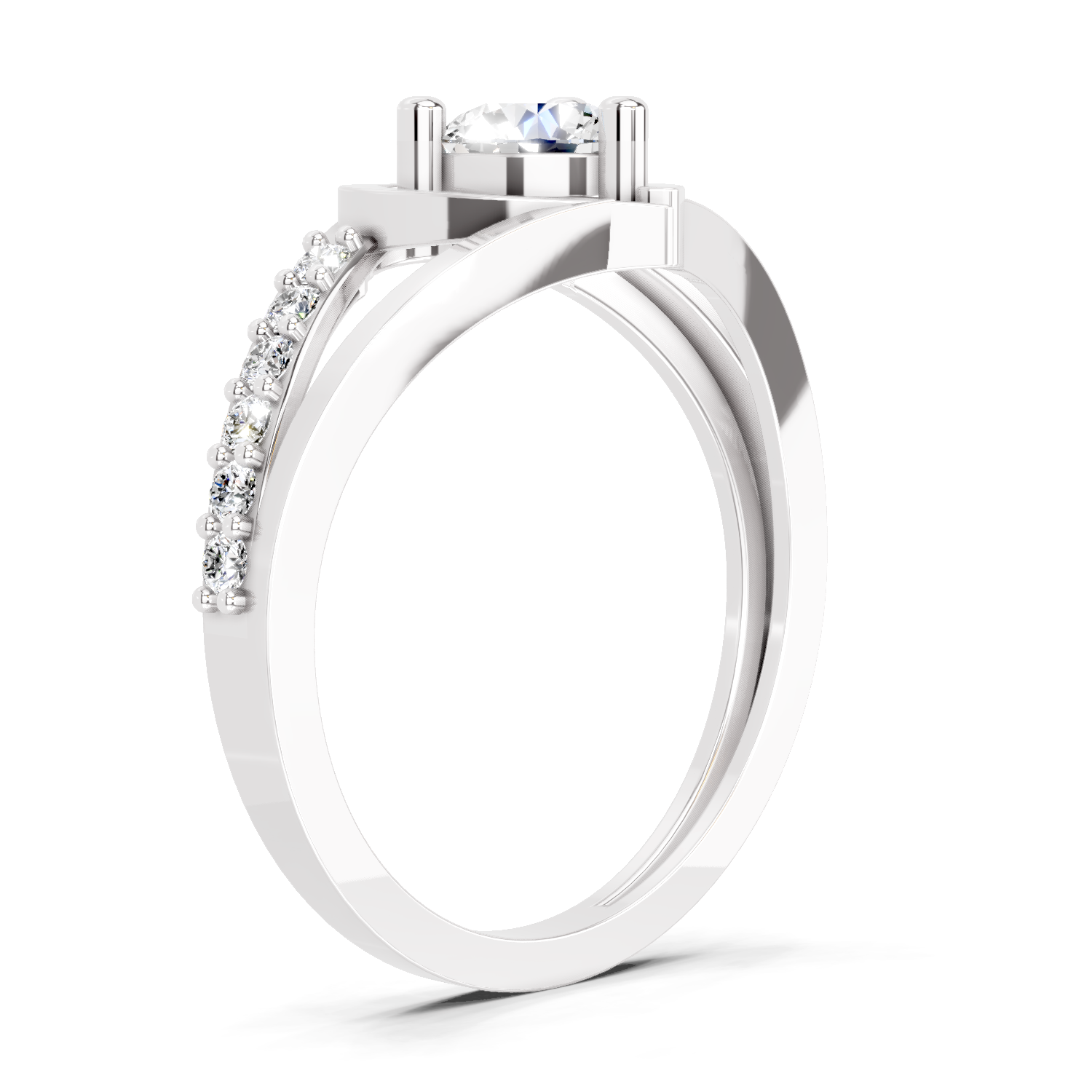 0.67 Ct IGI Certified Heart Diamond Ring