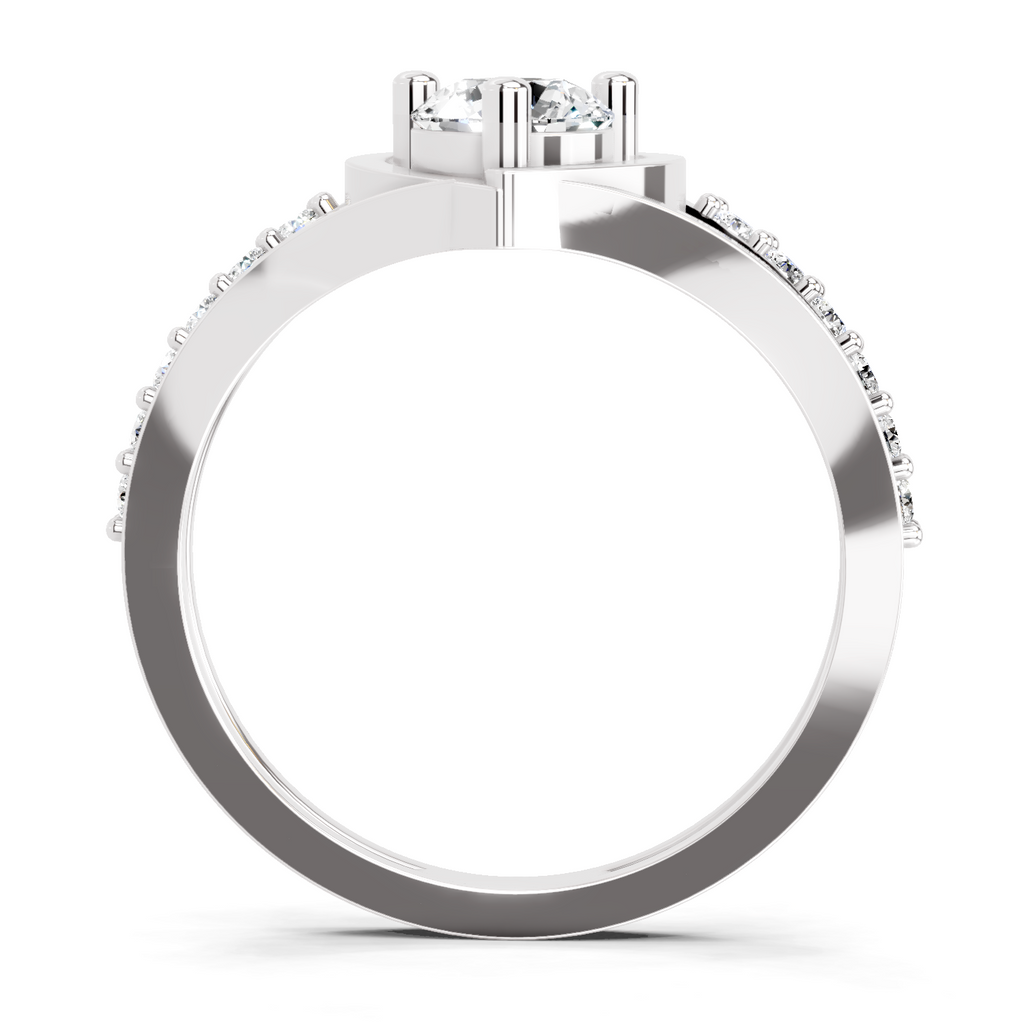 0.67 Ct IGI Certified Heart Diamond Ring