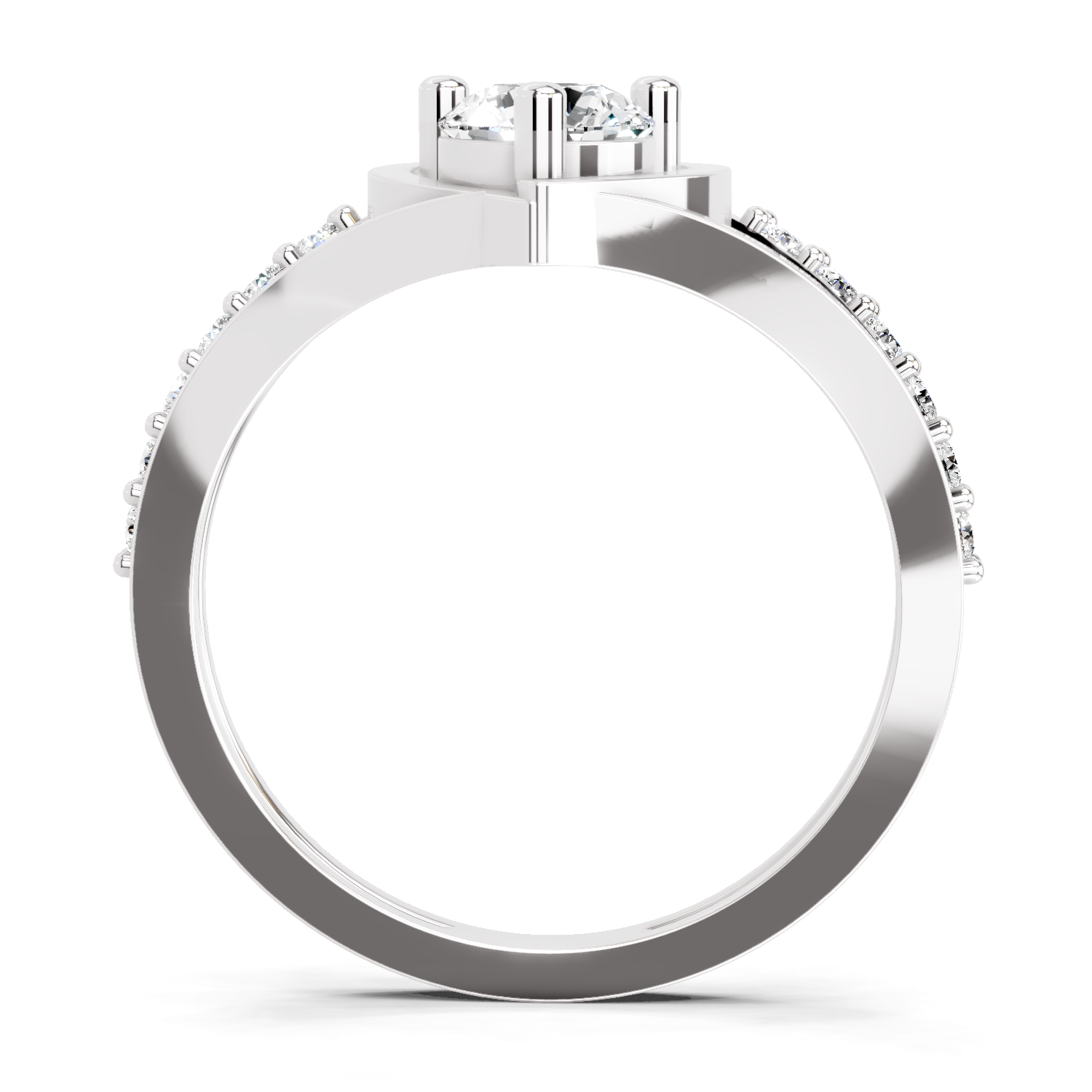 0.67 Ct IGI Certified Heart Diamond Ring