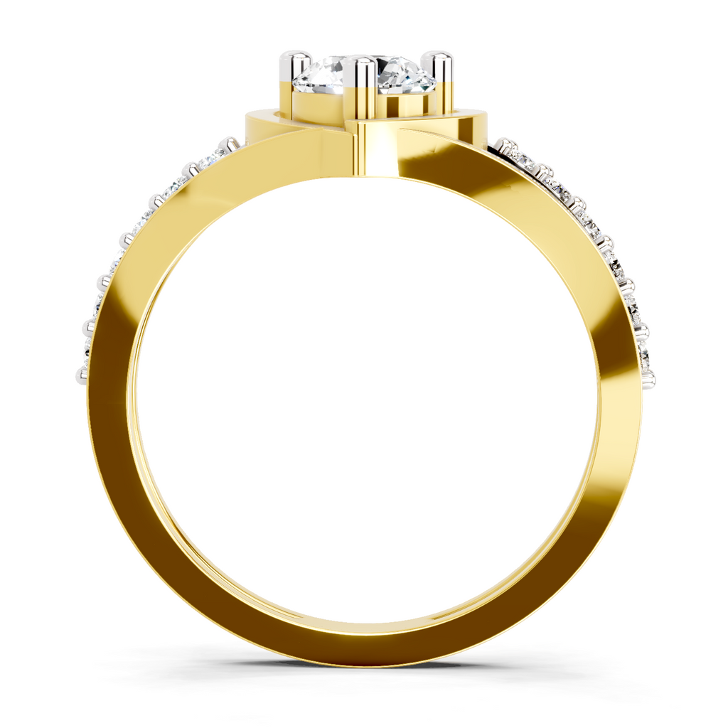 0.67 Ct IGI Certified Heart Diamond Ring