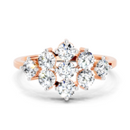 0.77 Carat Cluster Diamond Ring