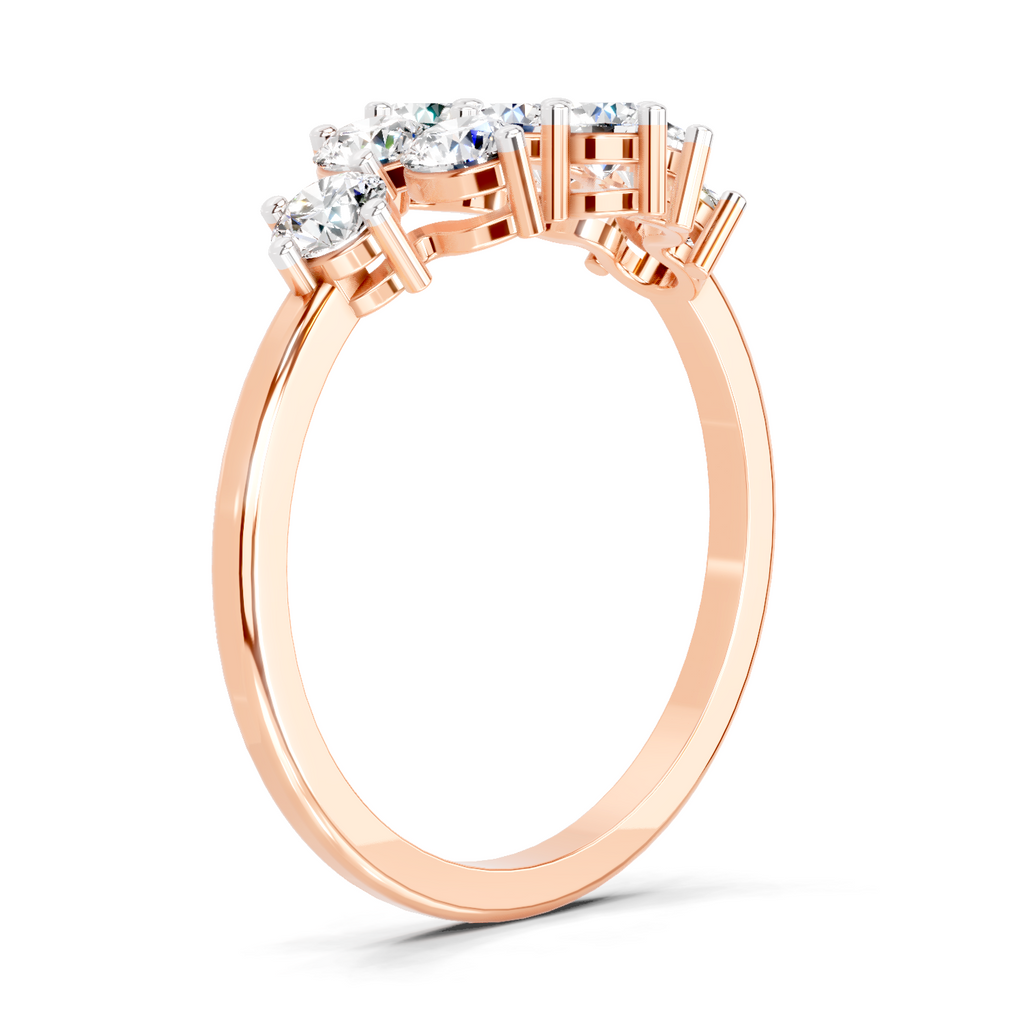 0.77 Carat Cluster Diamond Ring