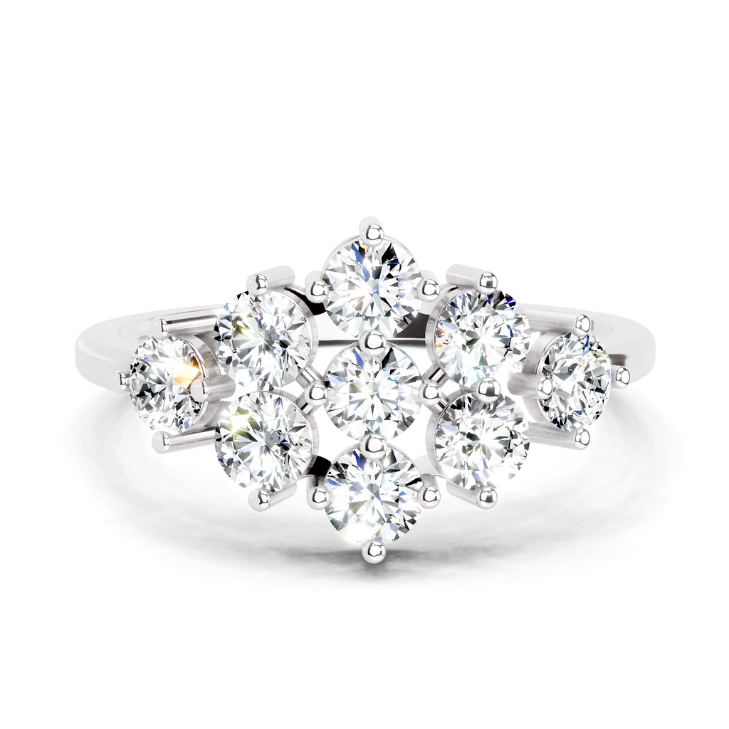 0.77 Carat Cluster Diamond Ring