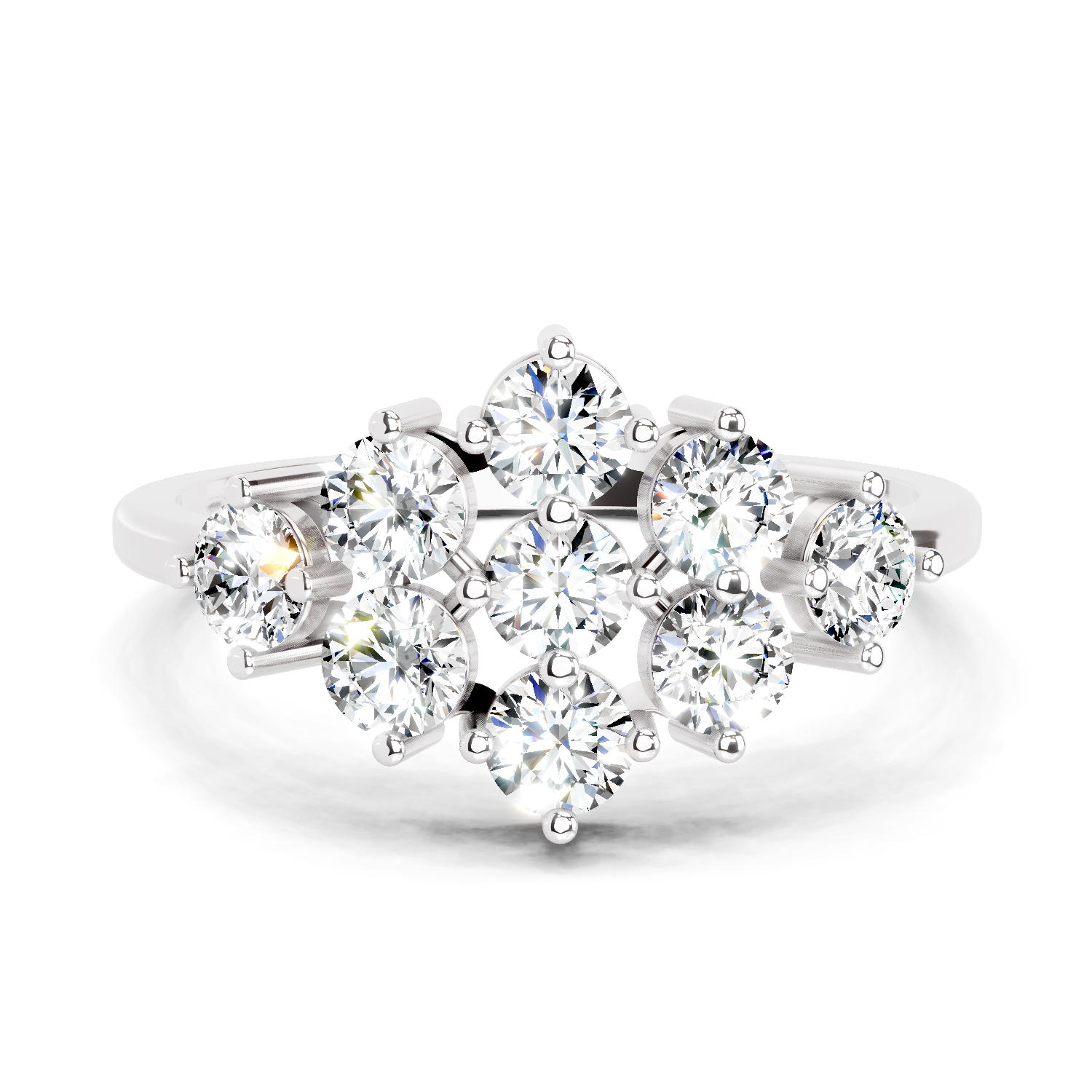 0.77 Carat Cluster Diamond Ring