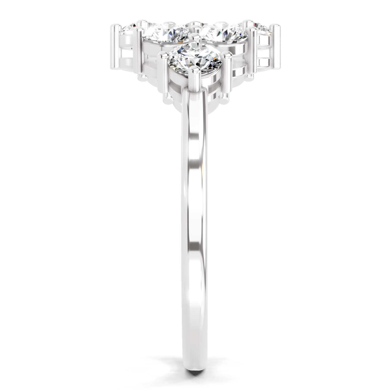 0.77 Carat Cluster Diamond Ring