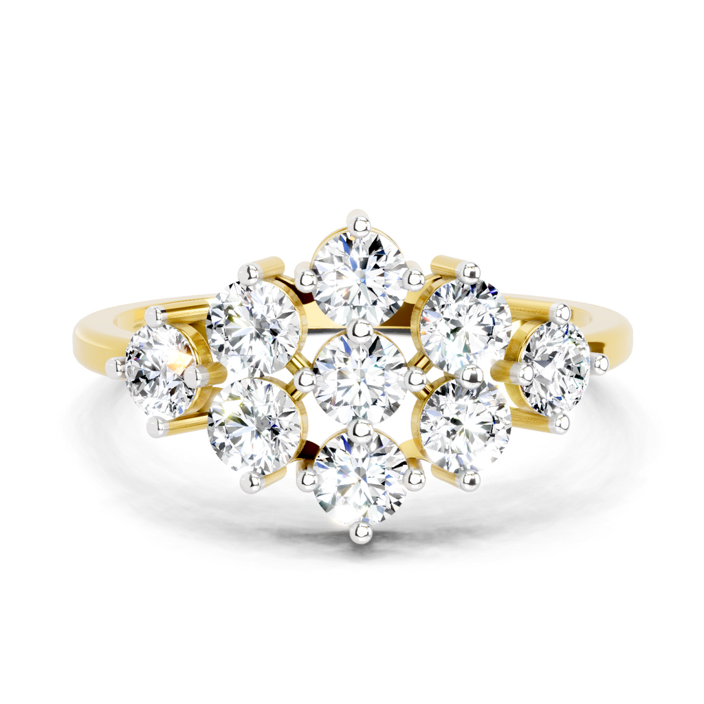 0.77 Carat Cluster Diamond Ring