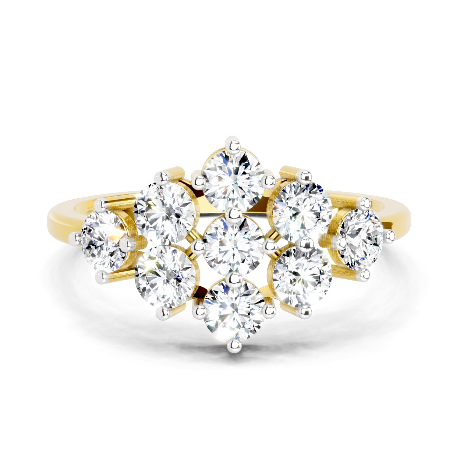 0.77 Carat Cluster Diamond Ring