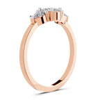 0.60 Carat Three-Stone Oval & Pear Diamond Engagement Ring