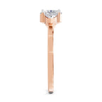 0.60 Carat Three-Stone Oval & Pear Diamond Engagement Ring