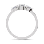 0.60 Carat Three-Stone Oval & Pear Diamond Engagement Ring