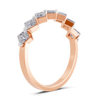0.63 Carat Princess Shape 7 Stone Diamond Band Ring