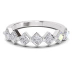 0.63 Carat Princess Shape 7 Stone Diamond Band Ring