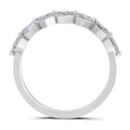 0.63 Carat Princess Shape 7 Stone Diamond Band Ring