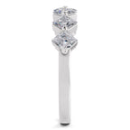 0.63 Carat Princess Shape 7 Stone Diamond Band Ring