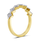 0.63 Carat Princess Shape 7 Stone Diamond Band Ring
