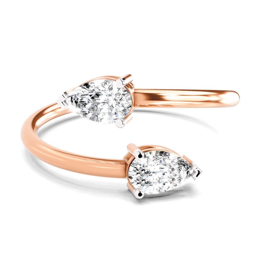 Sparkles Solitaire Ring 0.50 Carat Pear Shape