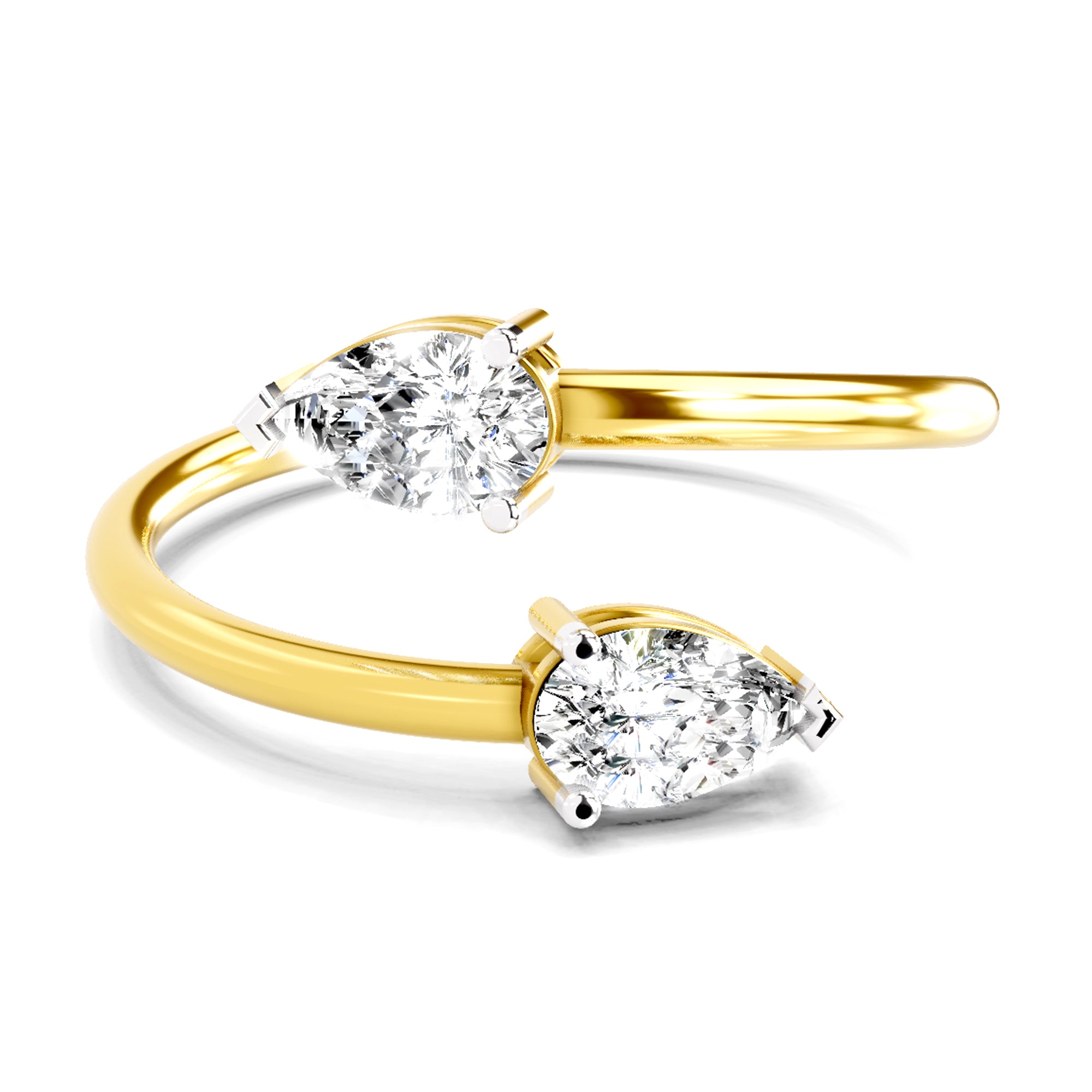 Sparkles Solitaire Ring 0.50 Carat Pear Shape