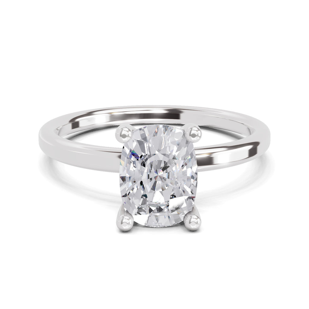 1.38 Carat Cushion Shape Solitaire Diamond Engagement Ring