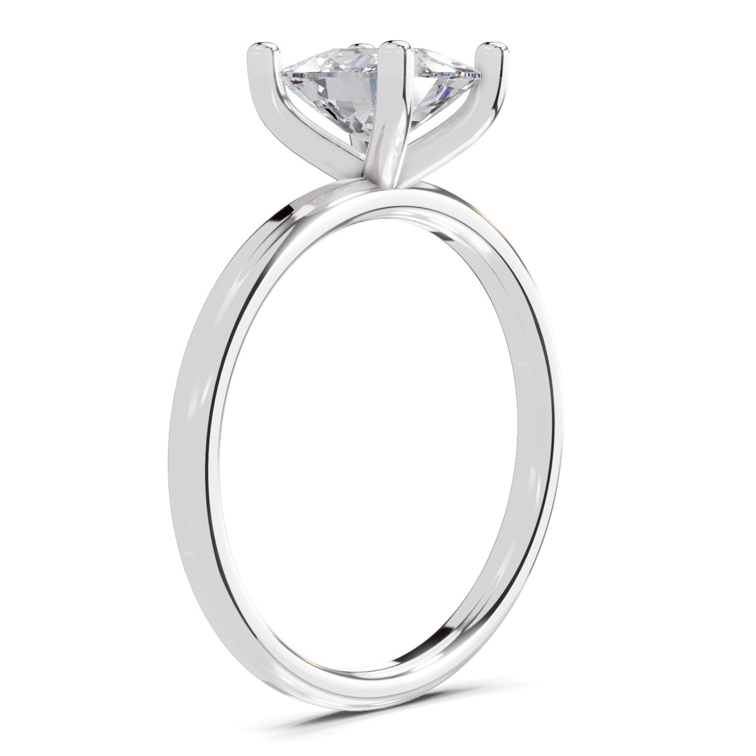 1.38 Carat Cushion Shape Solitaire Diamond Engagement Ring