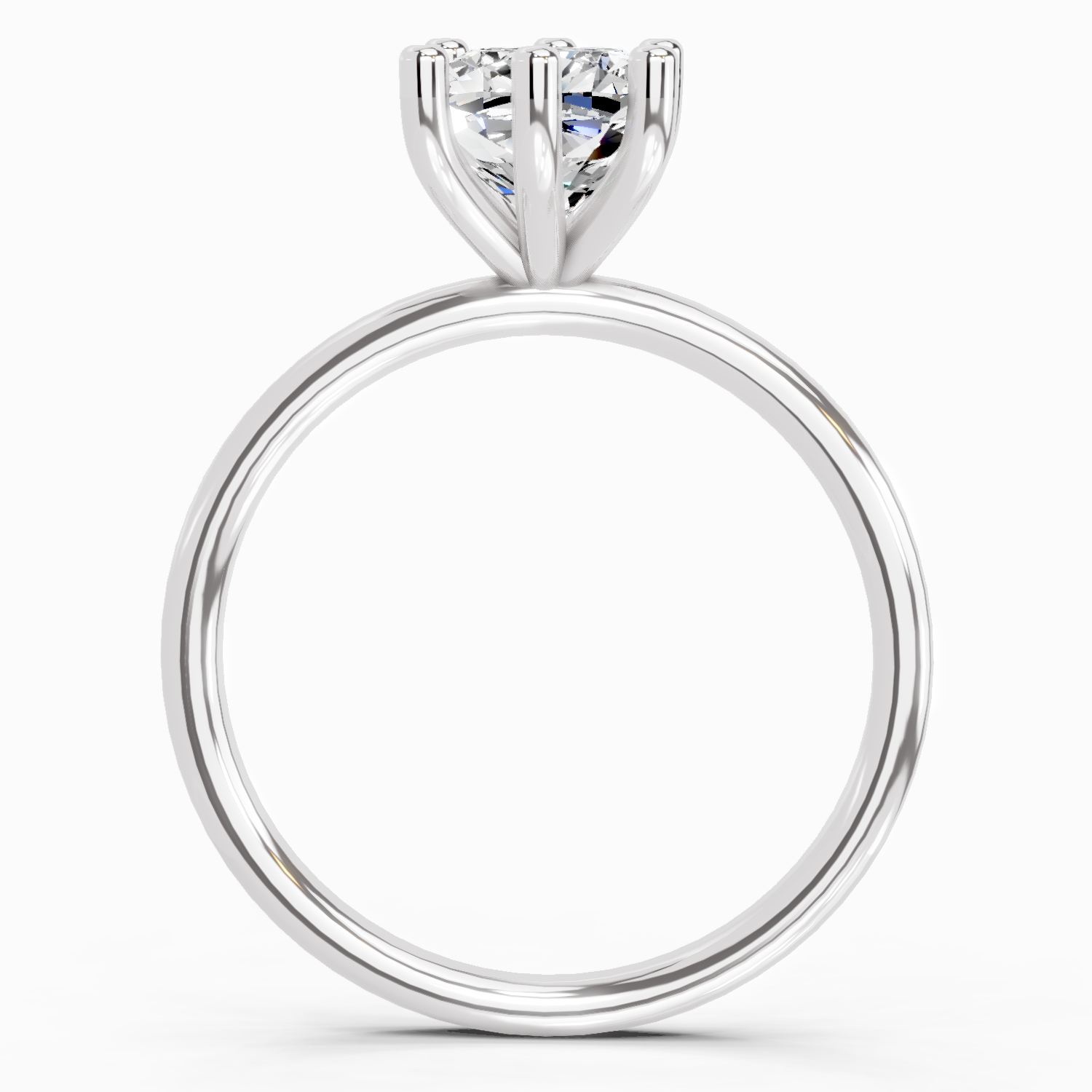 2.06 Carat Cushion Shape Solitaire Diamond Ring