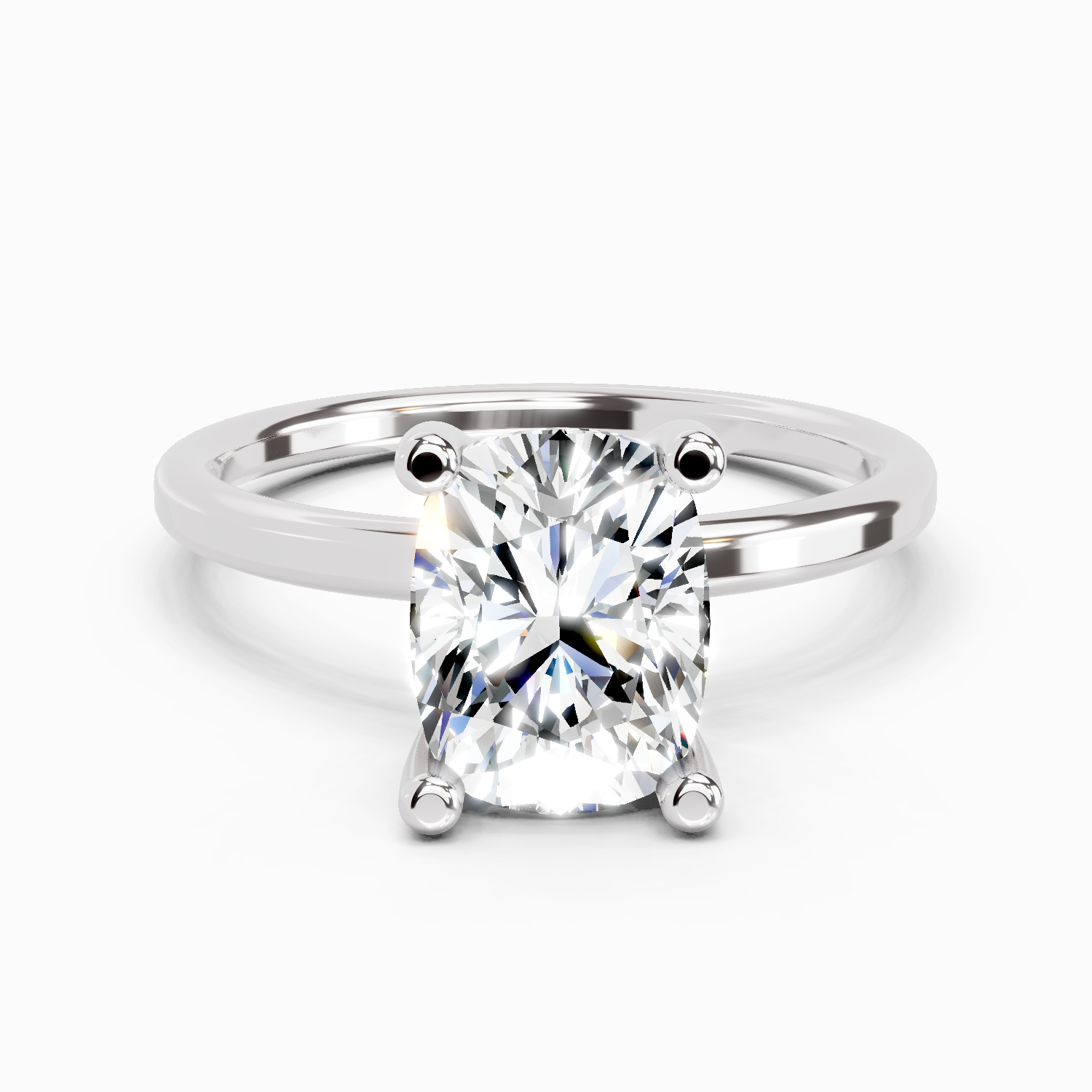 2.13 Carat Cushion Shape Solitaire Diamond Ring