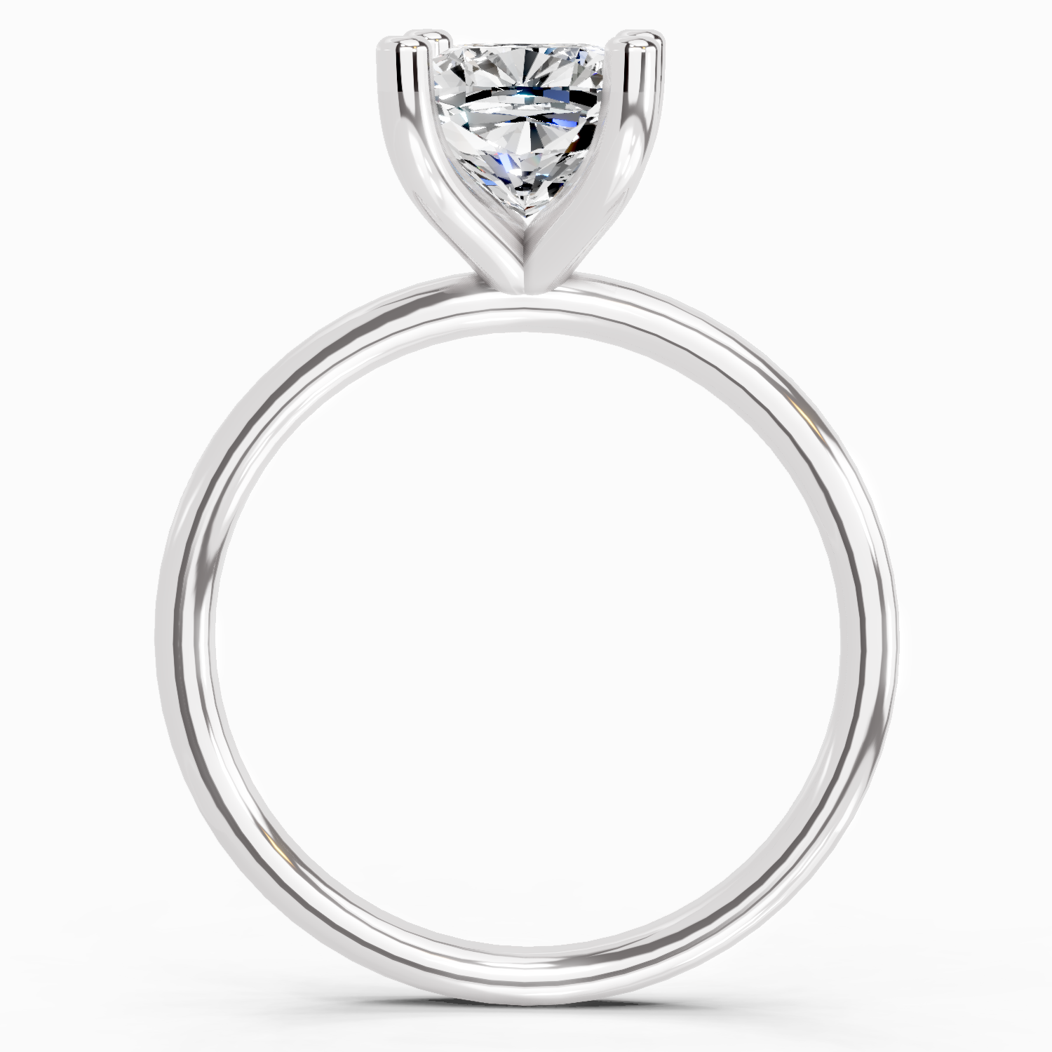 2.13 Carat Cushion Shape Solitaire Diamond Ring