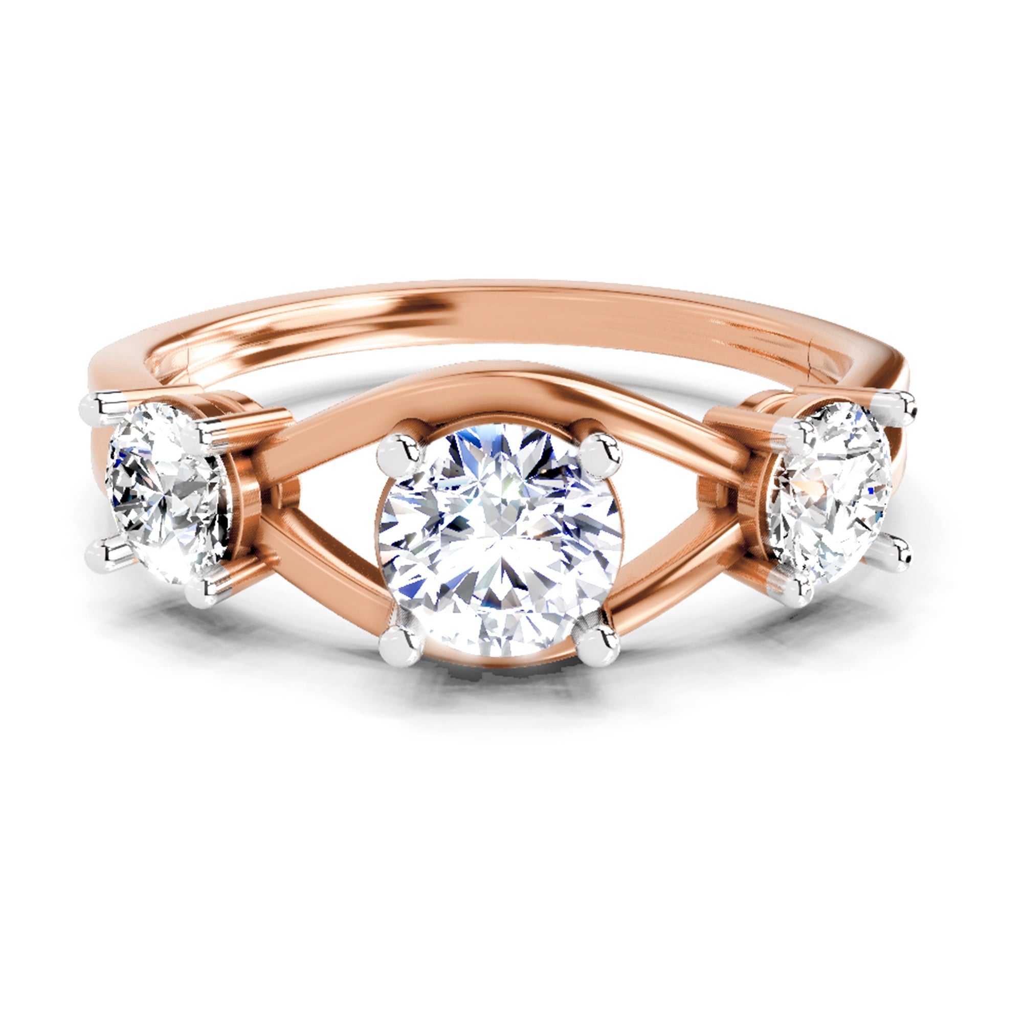 Sparkles 3 Stone Ring 1 Carat Diamond