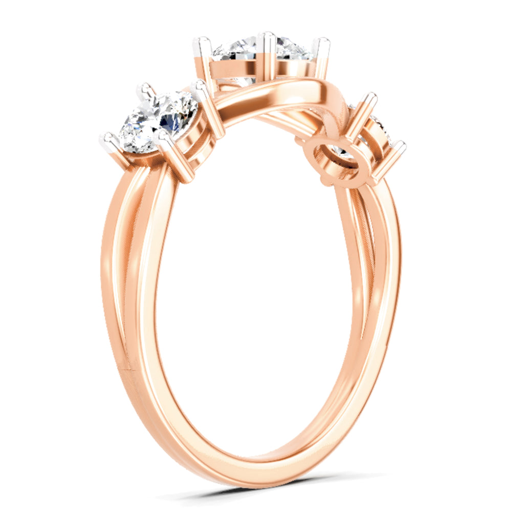 Sparkles 3 Stone Ring 1 Carat Diamond