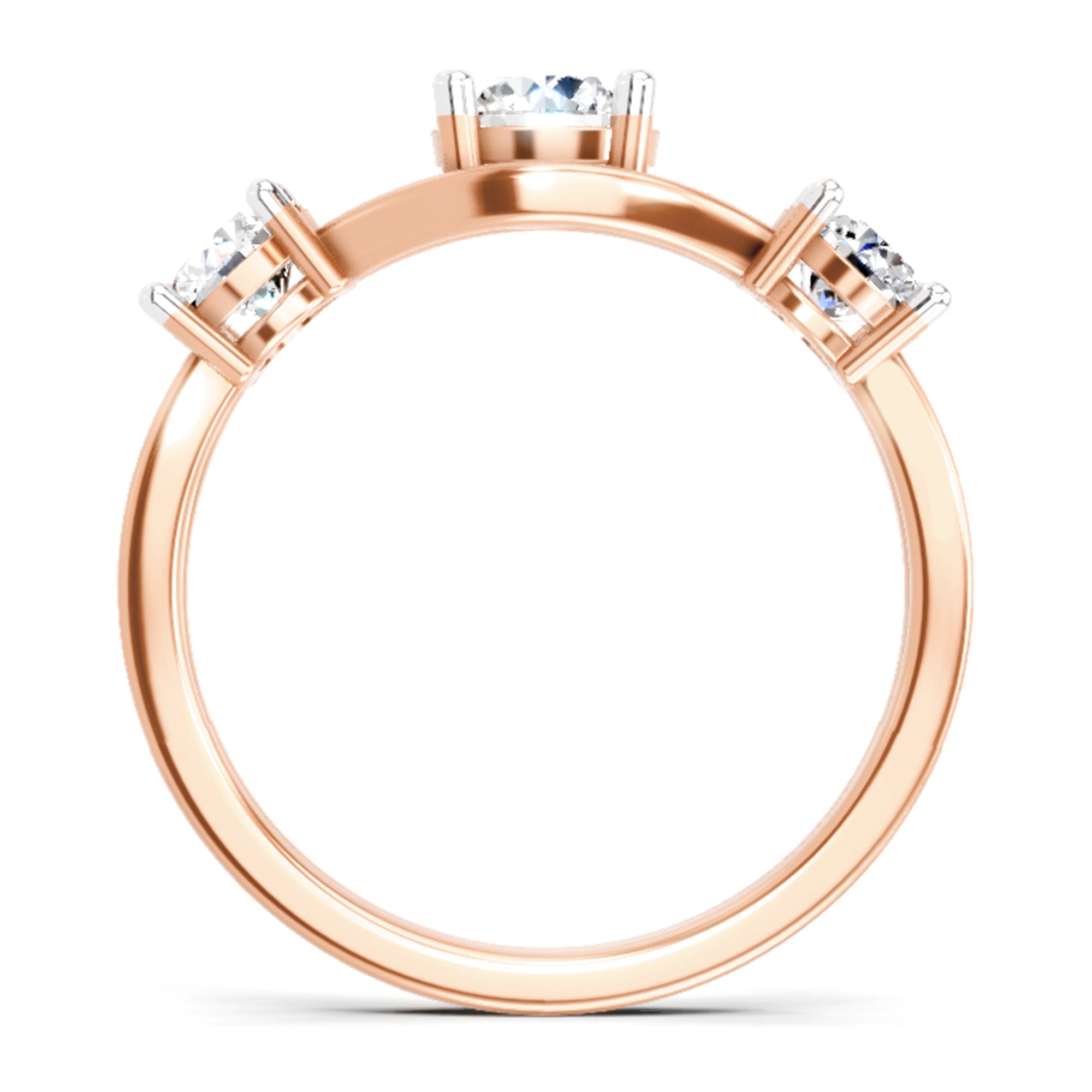 Sparkles 3 Stone Ring 1 Carat Diamond