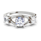 Sparkles 3 Stone Ring 1 Carat Diamond