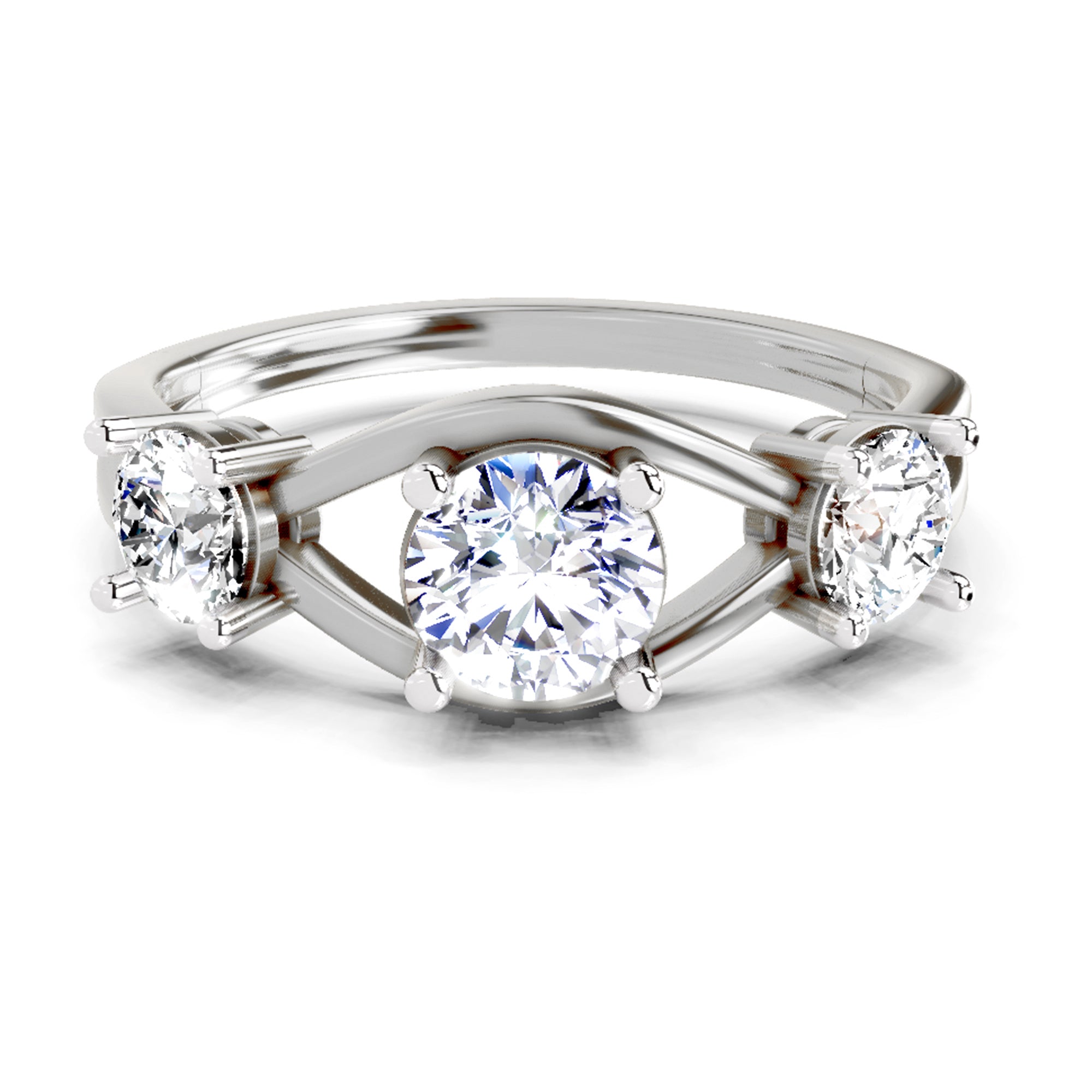 Sparkles 3 Stone Ring 1 Carat Diamond