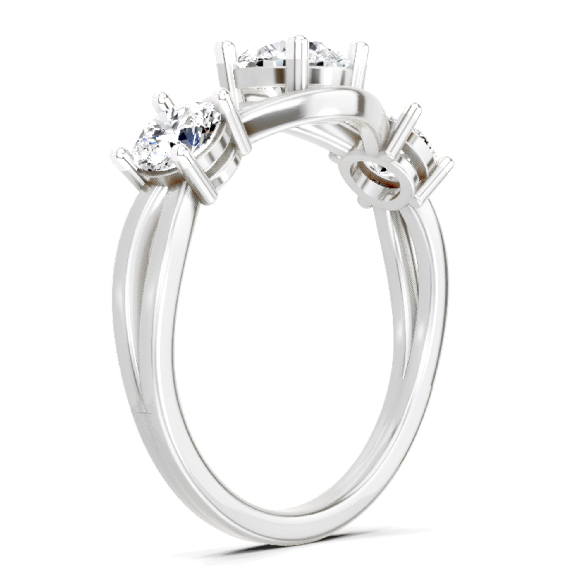 Sparkles 3 Stone Ring 1 Carat Diamond